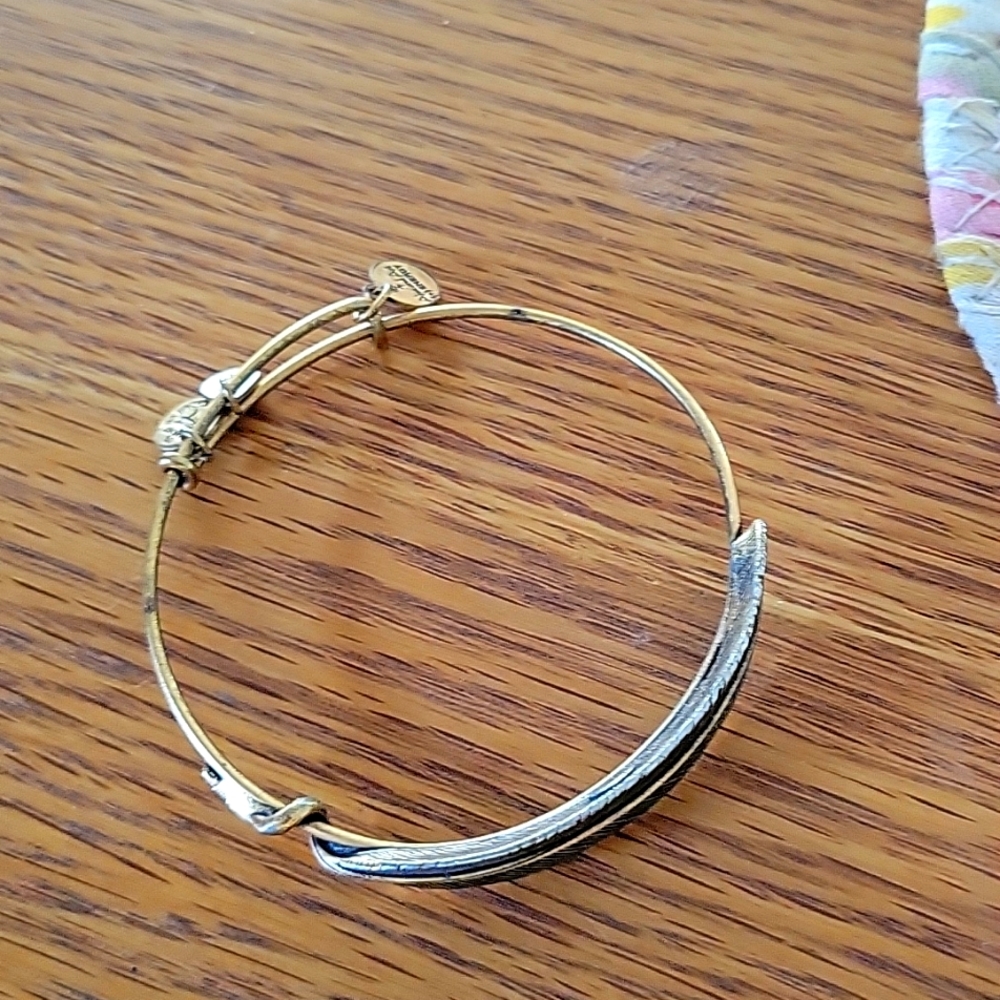 Alex and AnI quill feather bangle.